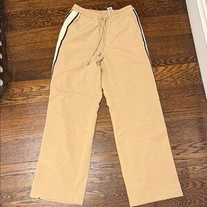 Zara Tan Pants with Black Stripe
